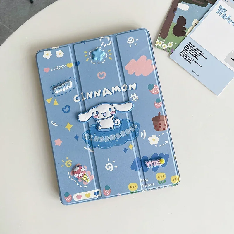 

Kawaii Hello Kitty Ipad Case For 10th Generation 10.9in 19 10.2in Case mini4/5 Cinnamoroll Protect Shell Girls Boys Case Gift