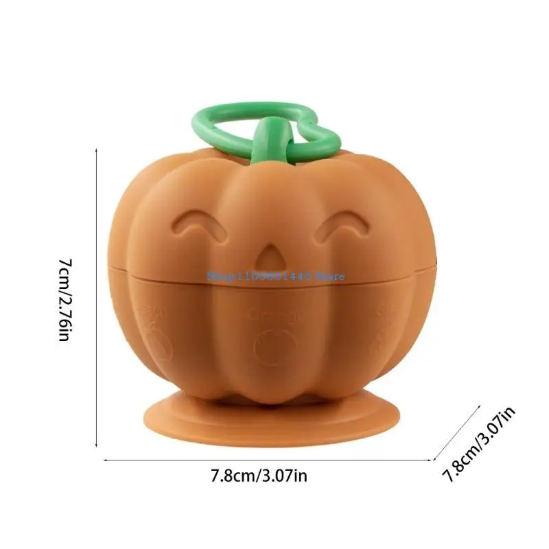 Q6RE حامل لعبة الالتصاق على شكل اليقطين للأطفال الصغار ألعاب التسنين حامل لعربة الأطفال العالية وعربة الأطفال لعبة عضاضة للأطفال #6