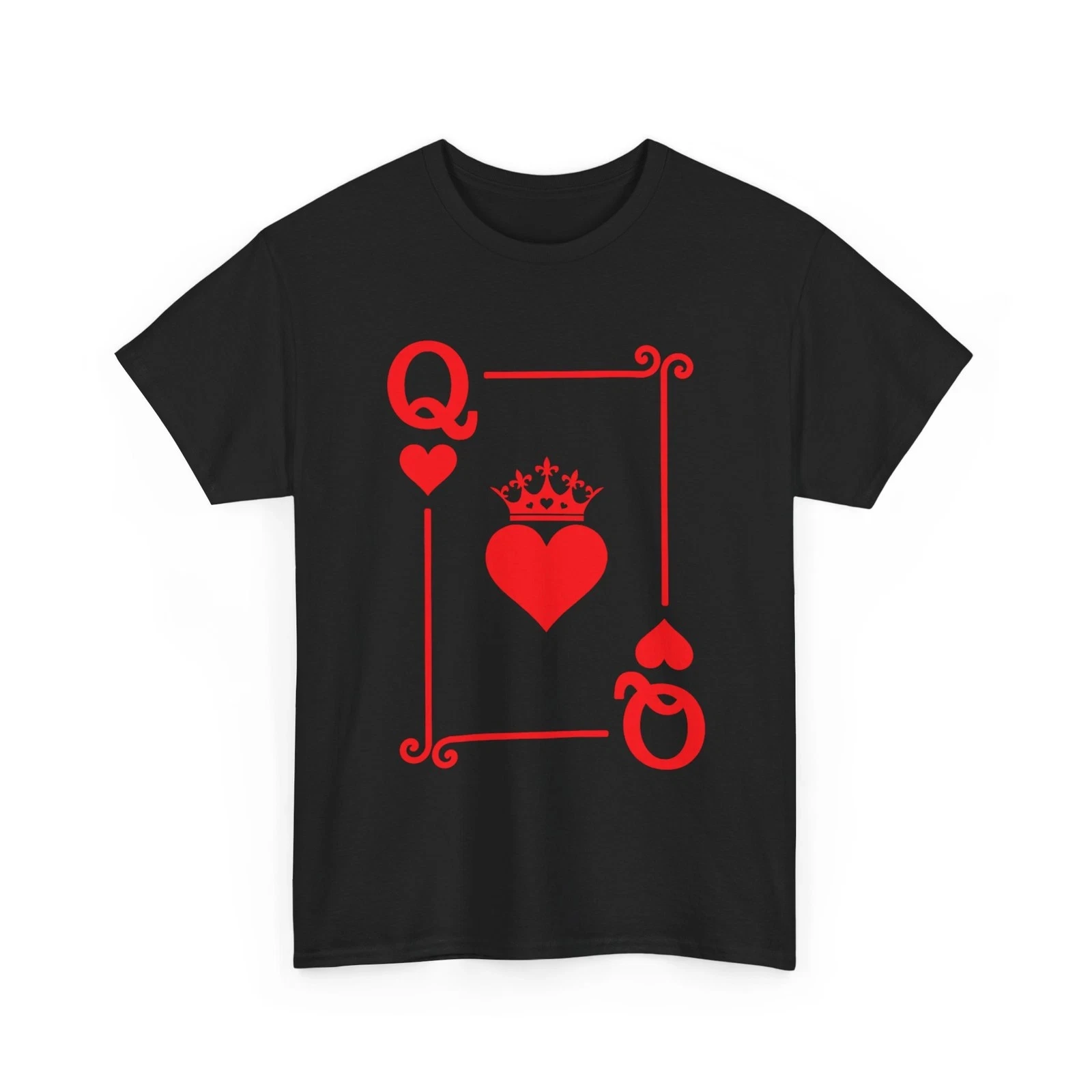 

Men T Shirt Cotton Queen Ace Hearts Card Costume Playing Cards Queen of Hearts T-Shirt Harajuku Funny Oversized T Shirt