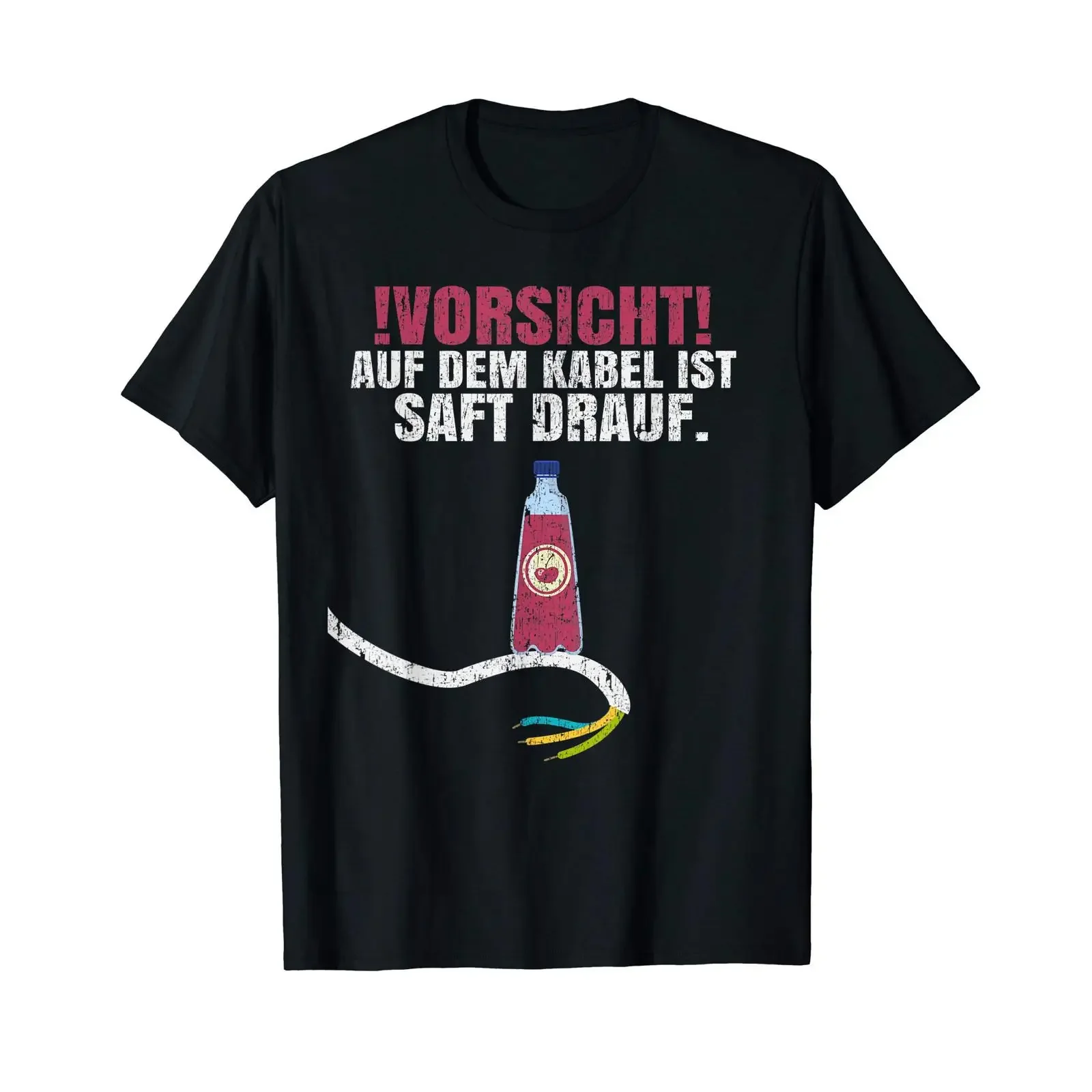 Funny Electrician Vorsicht auf dem Kabel ist Jut drauf Saft vintage Washed Casual Comfortable Unisex fashion streetwear Soft