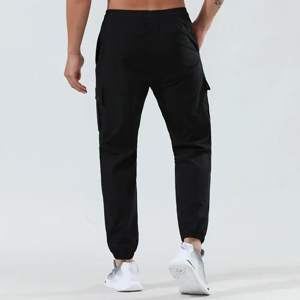 

Elastic Waistband Pants Casual Trousers Quick-drying Men's Elastic Waist Sweatpants with Pockets for Daily Wear Gym for Casual