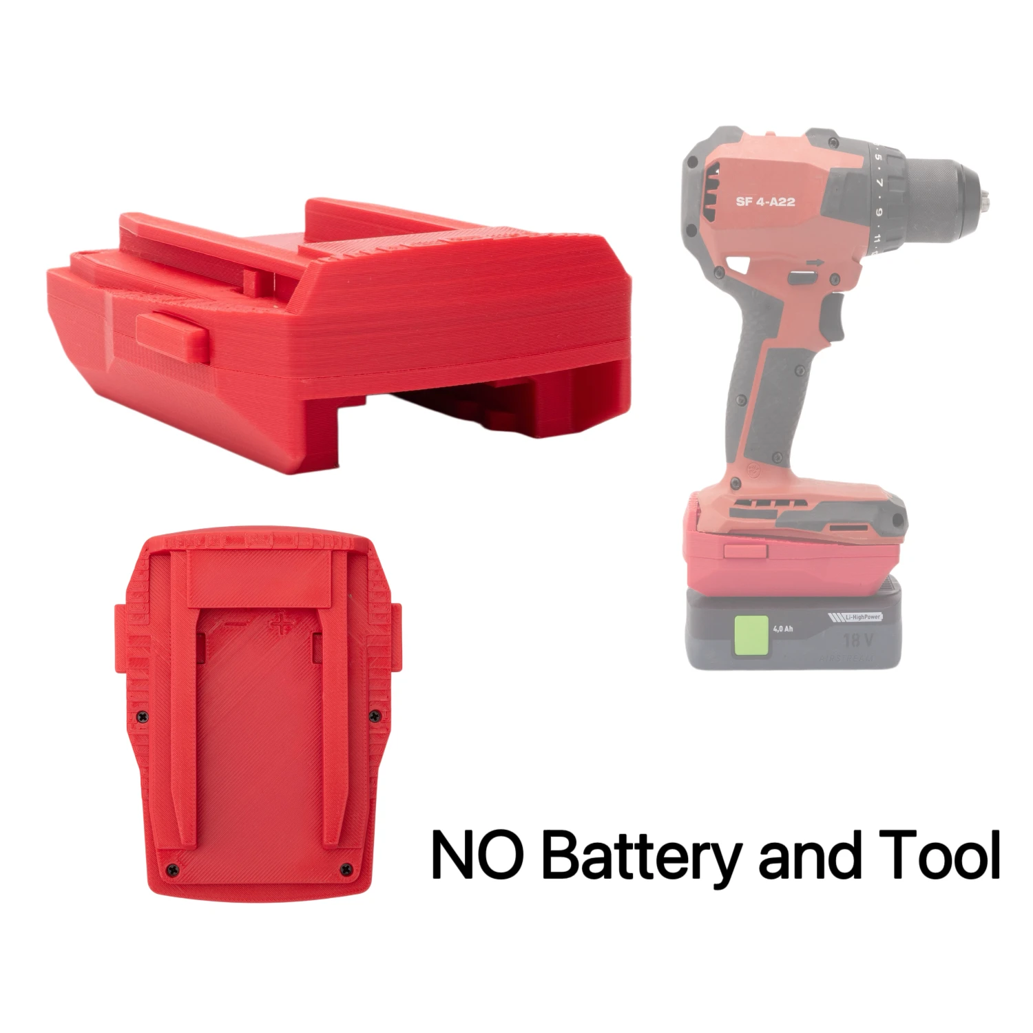 

Portable 3D Printed Power Battery Adaptor, Festool 18V Li-ion Battery Connector Fit old Hilti 22V B22 CPC Electric Power Tools