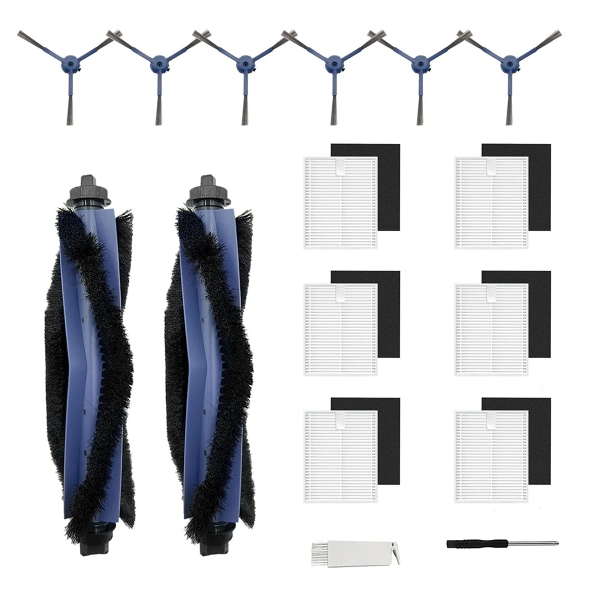 

Hot sale Accessories for G50/G50 Hybrid/L60/L50 with 2 Main Brushes, 6 Side Brushes, Filters (with Sponge) Replacement Parts