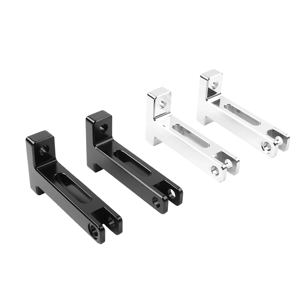 2PCS Black/Chrome Rear Extended Footboard Relocation Bracket Foot Peg Mount Kit Aluminum For Harley Touring Street Glide 1993+