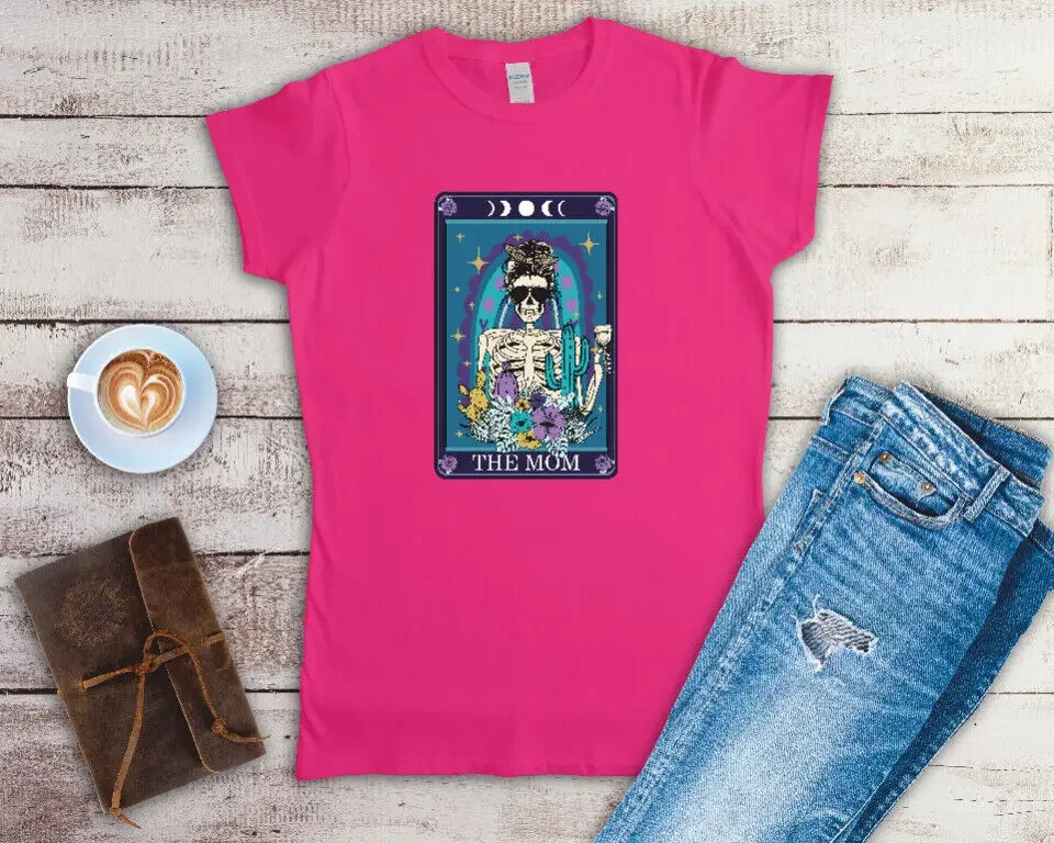 The Mom Funny Tarot Card Ladies Fitted T Shirt Sizes Small-2XL Mothers Day