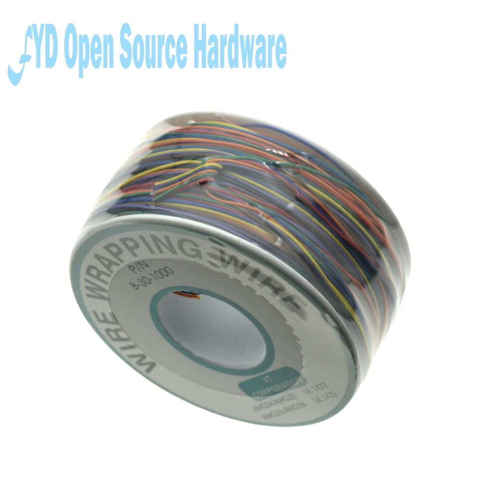 1 Roll Wrapping Wire 250m Tin Plated Copper Wire Wrapping Insulation Test Cable 8-Colored Circuit Board Fly Line