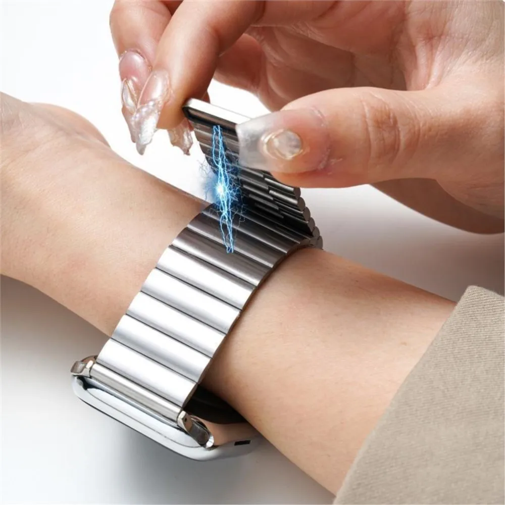 Магнитные ремешки для Apple Watch Band 49 мм, 44 мм, 46 мм, 40 мм, 45 мм, 41 мм, 42 мм, браслет из нержавеющей стали iwatch Series 10 9 8 SE ultra 2