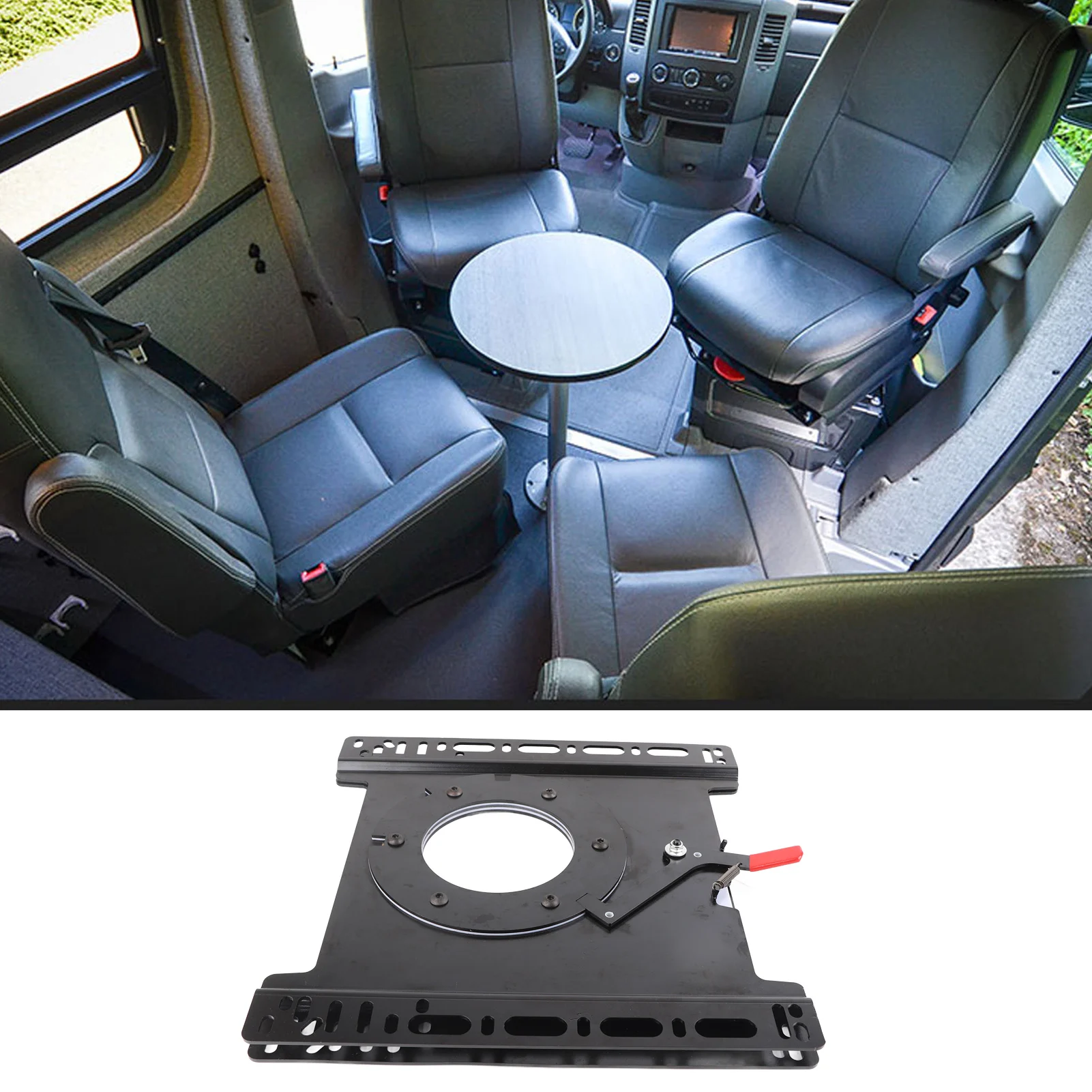 Seat Swivel Base Steel Plate Swivel Car Seat Base 360 Degree Rotatable RV Heavy Duty Seat Base Turntables for Sprinter