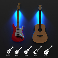 NAOMI Durable Guitar Hanger Wall Hook Stand Guitarra Bracket Holder LED Light For Acoustic Electric Guitar Bass Banjo Mandolin