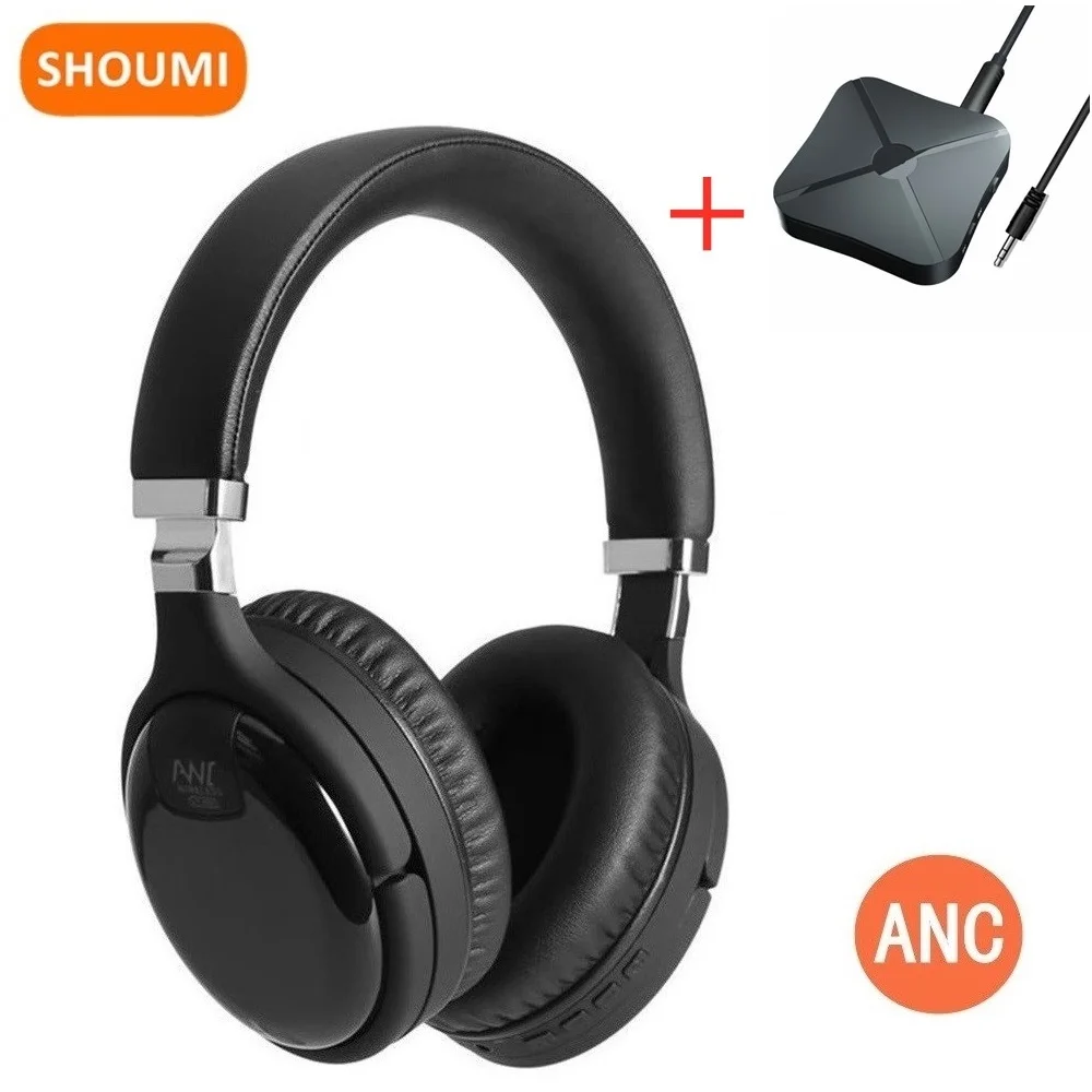 

Shoumi Active Noise Cancelling Headphone Cheap Bluetooth Headset ANC with Wireless Adapter Television Earphone & TV PC Adaptor