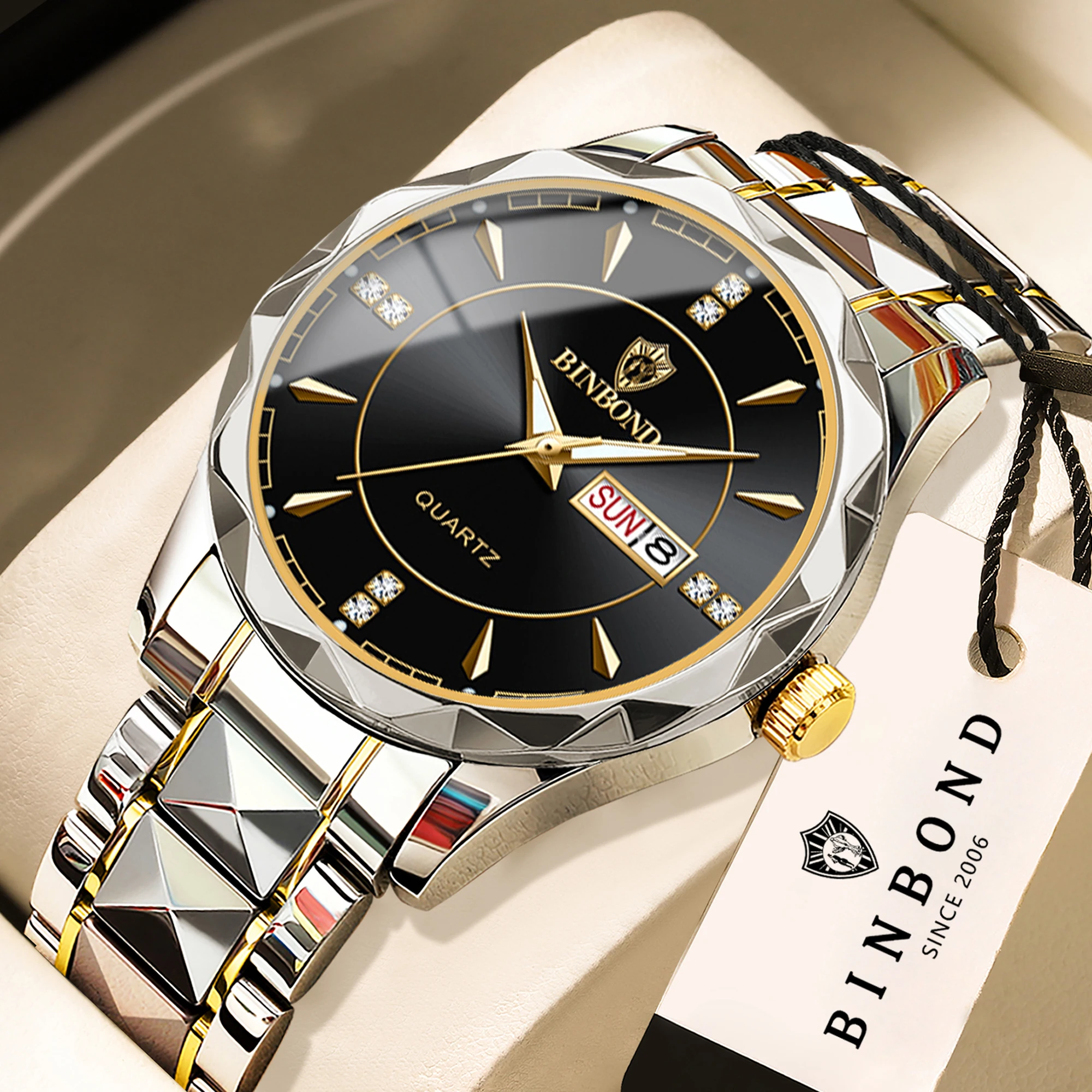 BINBOND Accurate Quartz Wristw - Men'S Accessories Display recension och pris