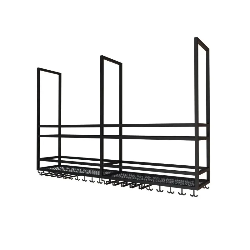 One-word rack upside down goblet bar hanging wine rack cabinet bar table decorative hanger household solid wood ceiling crane