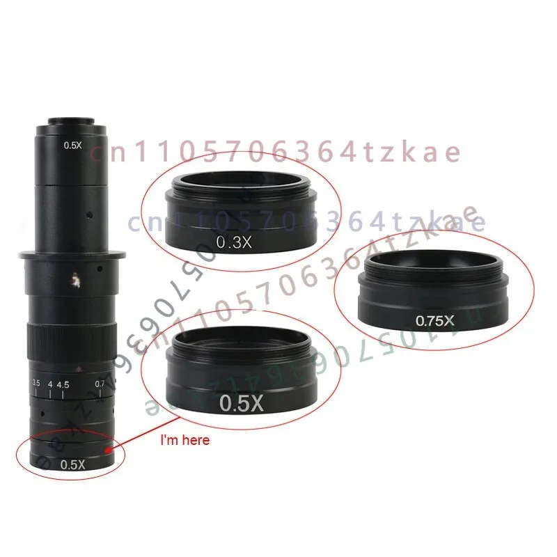 0.3X 0.5X 0.75X Auxiliary Objective Reduction Lens M42 Thread Optical Spare Part For Stereo Microscope Photography