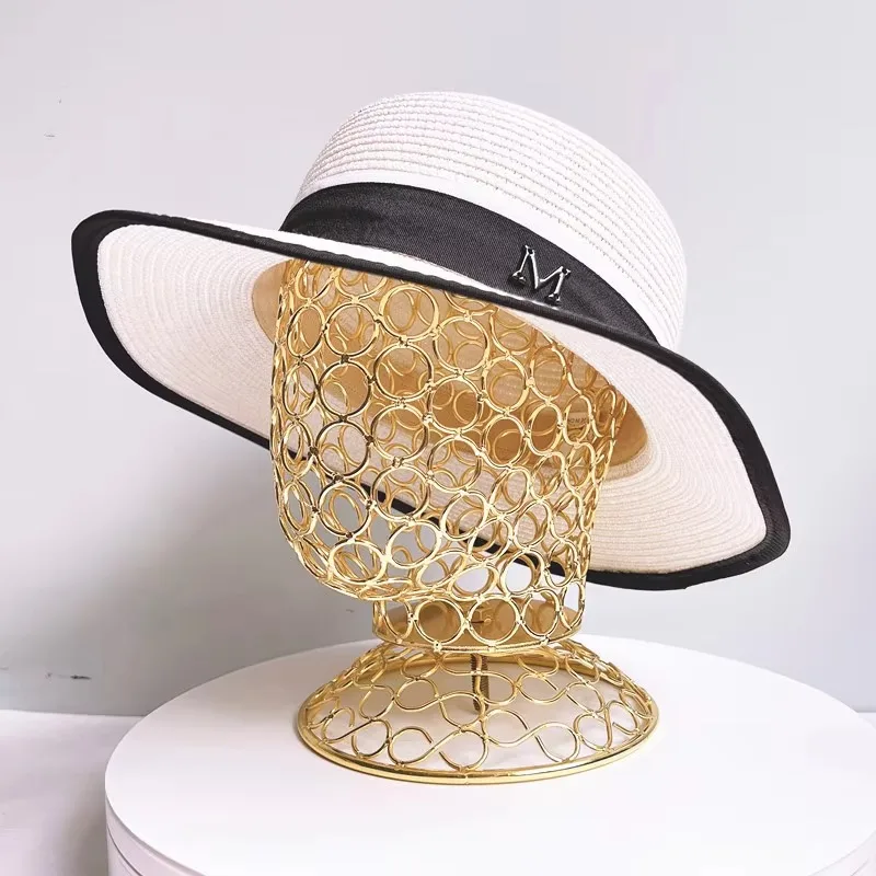 

Creative hat display stand wrought iron gold model wig model