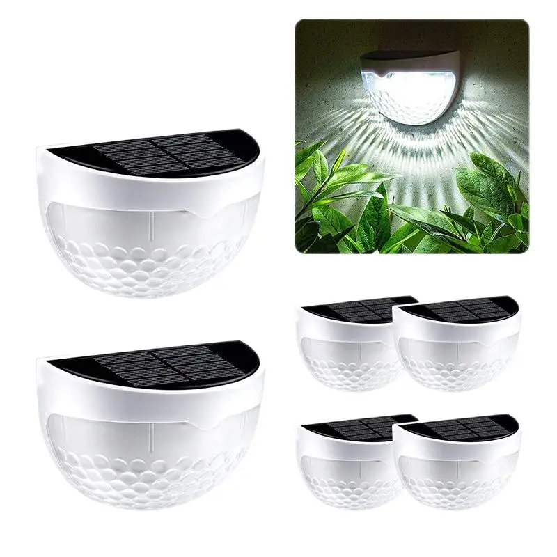 Outdoor Solar Water Drop Wall Light, semicircular Baluster lâmpada, cerca, escada, guardrail, pátio, 2pcs