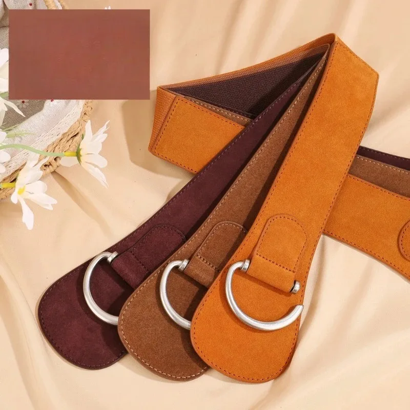 

2024 Genuine Leather Belt for Women with High-end Feel Frosted Anti Velvet Paired with Denim Skirt and Decorative Belt