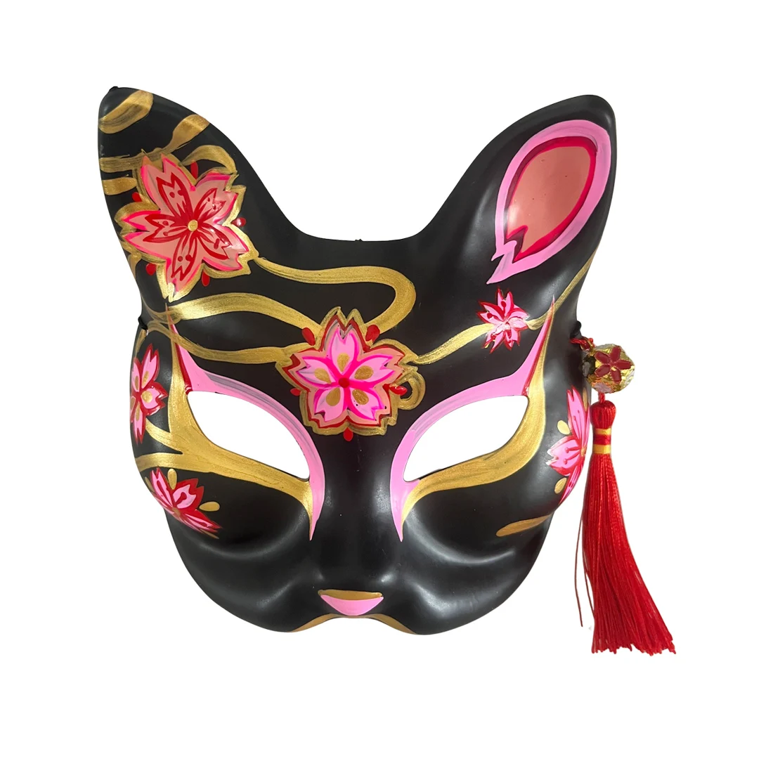 Hand Painted Thick Durable PVC Kitsune Fox Mask for Christmas