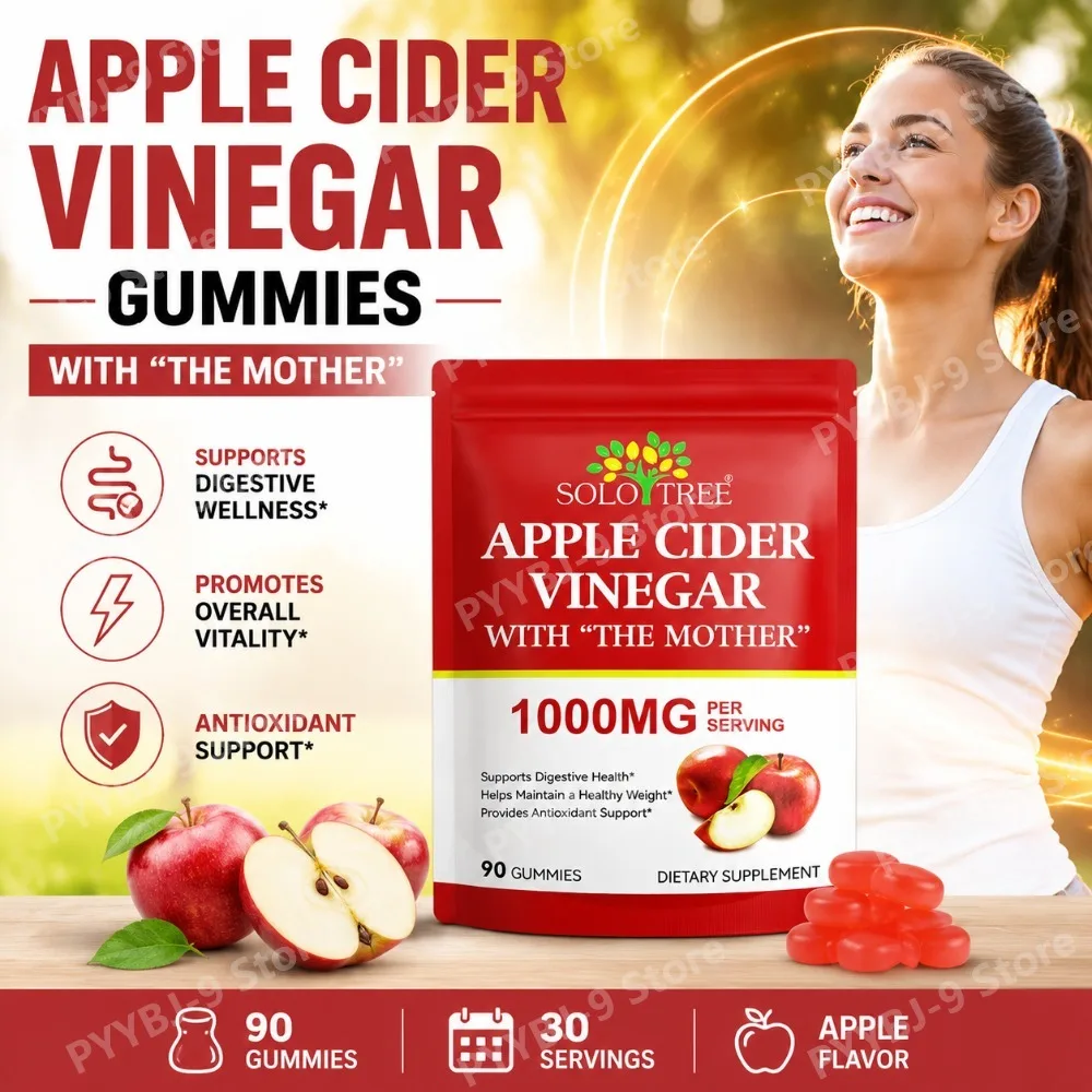 SOLOTREE Private Label Vegan Supplements Weight Loss 1000mg Keto Apple Cider Vinegar Detox Gummies 90pcs Adults with The Mother
