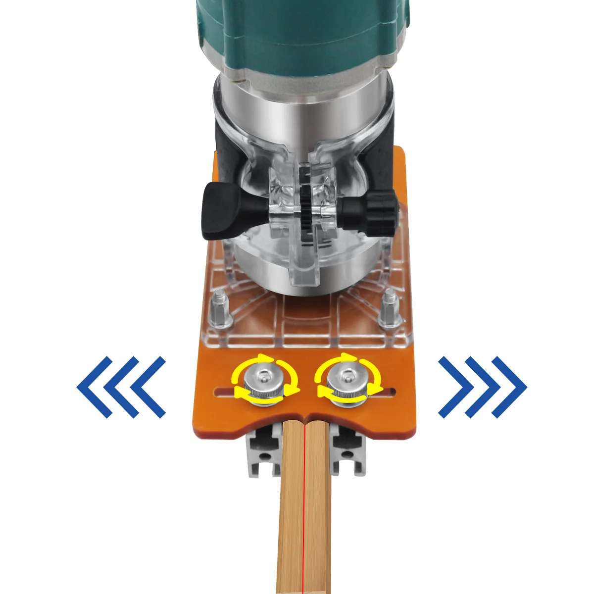 Wood Router Slotting Locator, 2 in 1 Slotted Base & Fastening Bracket, Handheld Edge Trimmer Milling Cutting