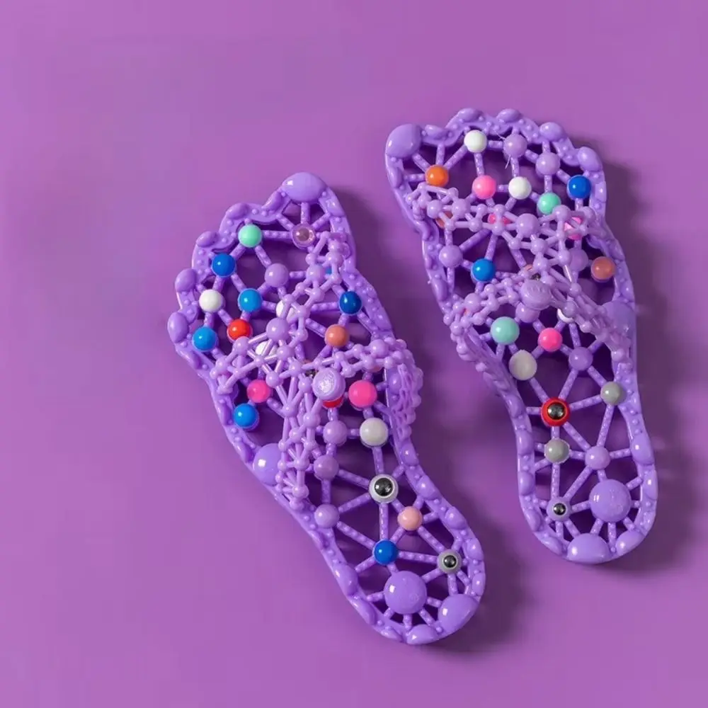 Foot Bottom Granules Massage Slippers Anti-Slip Sole Quick-Drying Material Health Slippers Indoor Use Design Foot Massage Shoes