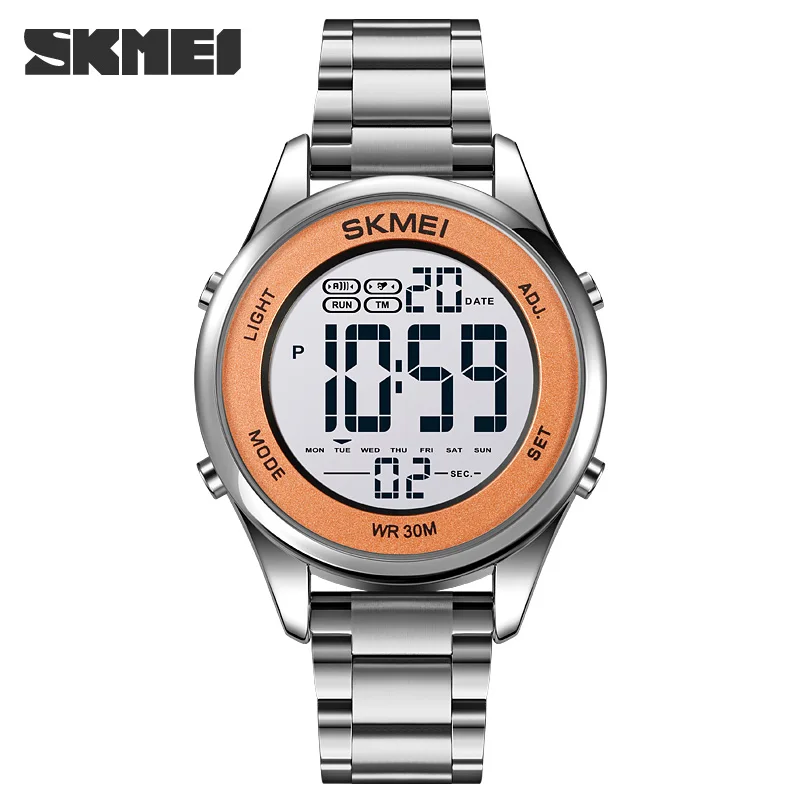 SKMEI-reloj Digital de negocios para hombre, cronógrafo de cuarzo con calendario semanal, alarma, hora, el mejor regalo