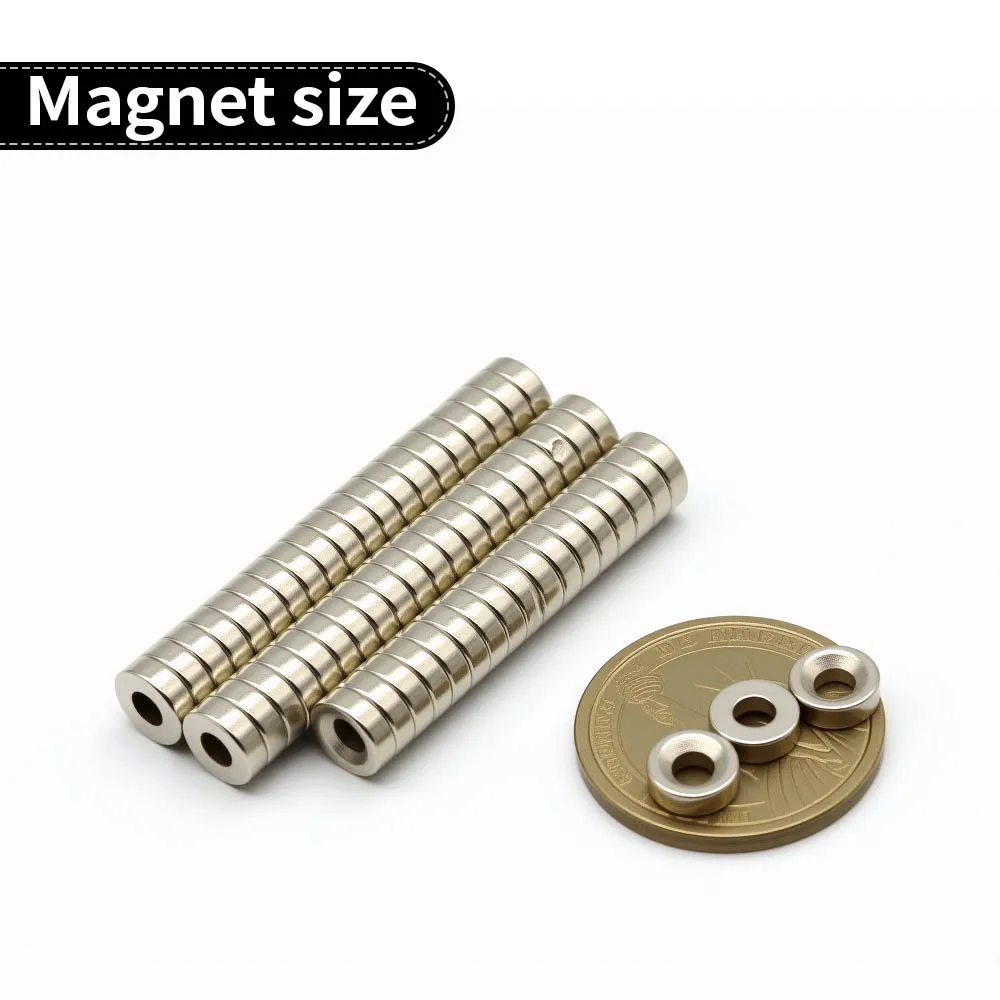 8x3-3 مللي متر سوبر قوي مغناطيس النيوديميوم N35 ندفيب المغناطيسي الدائم imanes جولة مع ثقوب مغناطيس قوي الثلاجة