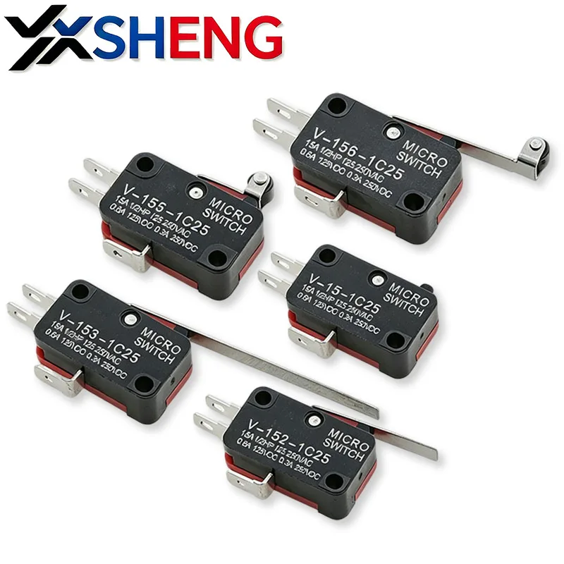 1PCS Momentary Micro Limit Switch V-151-1C25/V-152-1C25/V-153-1C25/V-154-1C25/V-155-1C25/V-156-1C25/V-15-1C25/V-15-1B5