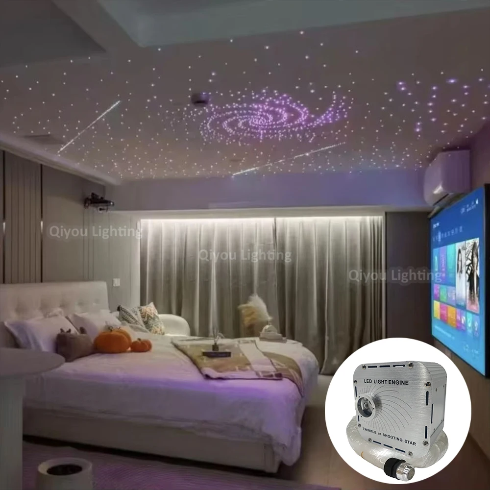 

27W RGBW Starry Sky Light with Twinkling Remote Voice Control Ceiling Starlight for Cinema Child Bedroom Home Theater Roof