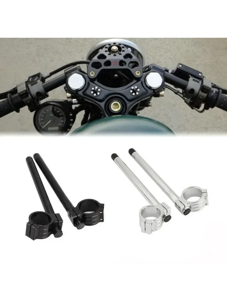 2 x Aluminiowe kierownice motocyklowe CNC, uchwyty wyścigowe na widelec, średnica 35mm/37mm/38mm/39mm/41mm/43mm/45mm/48mm/50mm/51mm — 2