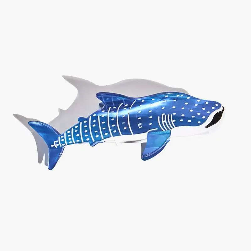 

Majestic Jumbo Blue Whale Shark Hair Claw Clip
