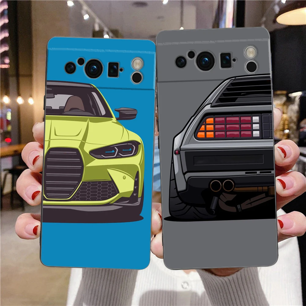 JDM Tokyo Drift Sports Car Phone Case Cover for Google Pixel 8 7 6 7A 6A Pro 5G Shockproof Silicone Soft 8 Pro 5G Shell Capas