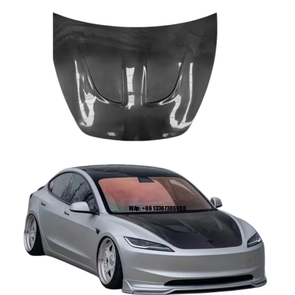 High Quality Carbon Fiber Hood for 2024 Model 3 Perfect Fitment