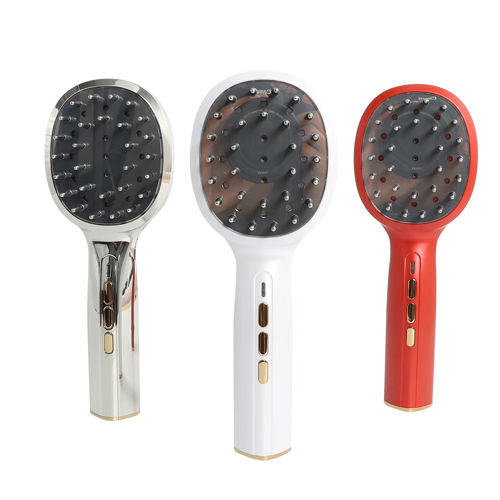 Laser Massage Comb Innovative Technology EMS Stimulates Hair Follicale Red & Blue Light Activiate Hair Follicle Hair Regrewth