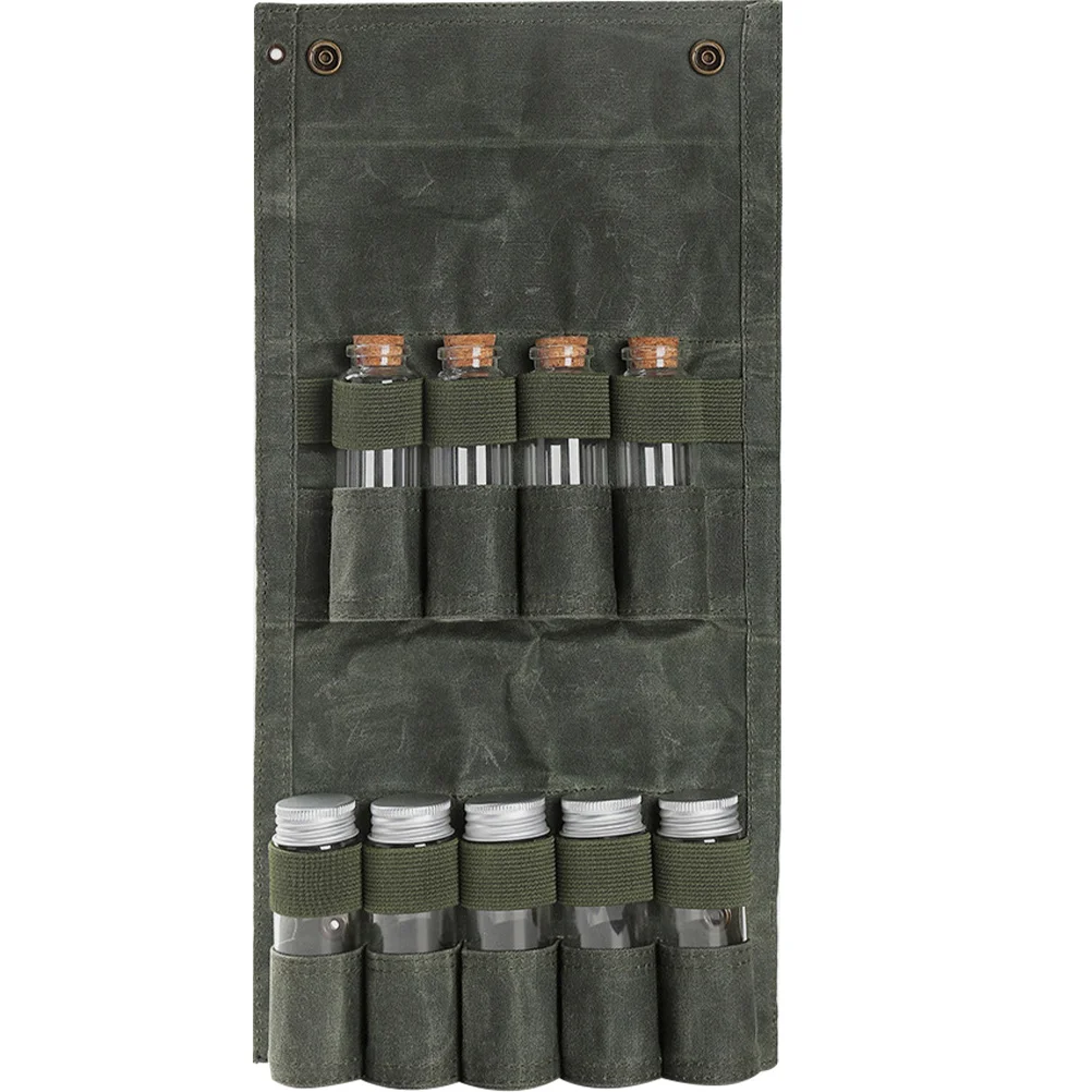 

1 set 9 Camping Travel Seasoning Reusable Spice Holder Storage Bag Reusable Travel Accessories Portable Outdoor Kit