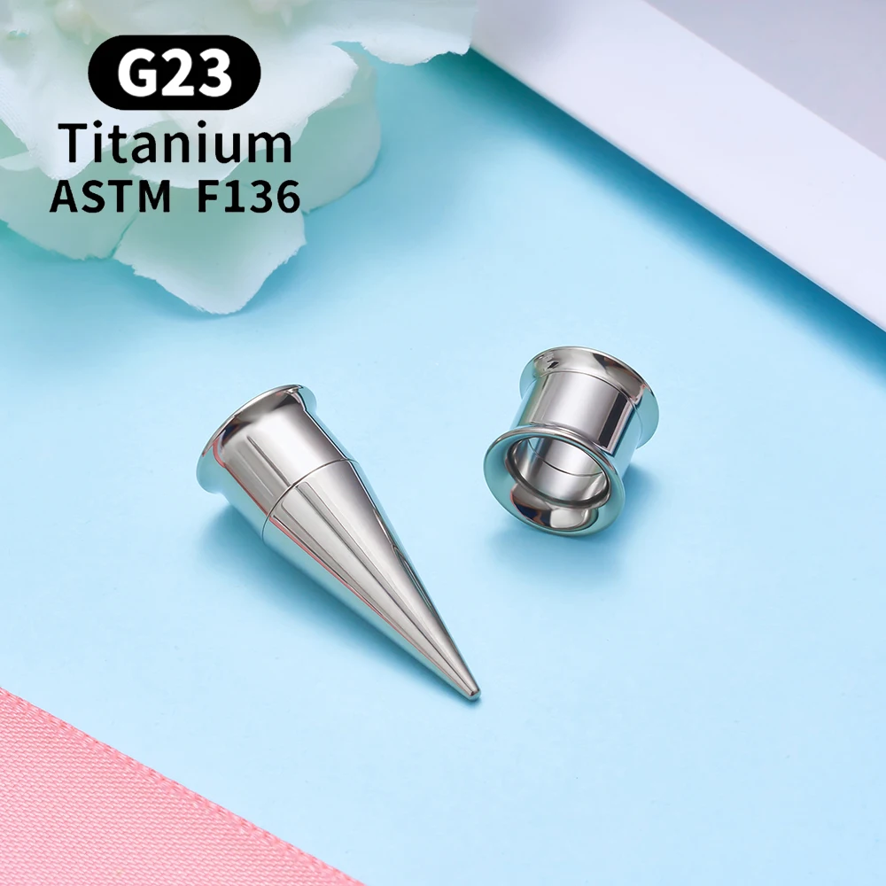 G23 Titan Schraube Fit Doppel Flare Ohr Flesh Tunnel Ohrring Plug Expander Keil Piercing Körper Schmuck Earlet Messgeräte – Detail 17