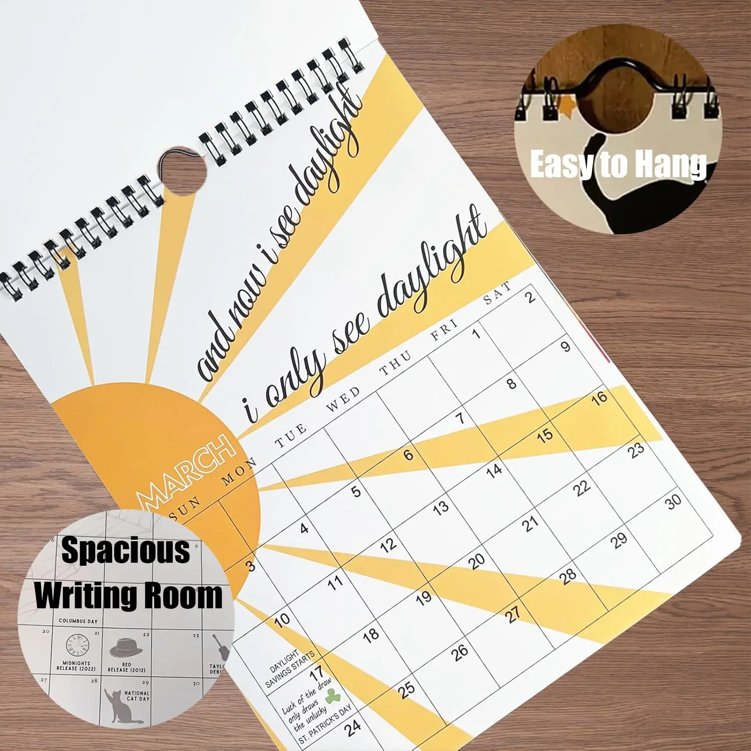 2026 كلمات التقويم هدية التقويم خطة العطلة الشهرية أداة تذكير مناسبة لغرفة النوم والدراسة وغرفة المعيشة