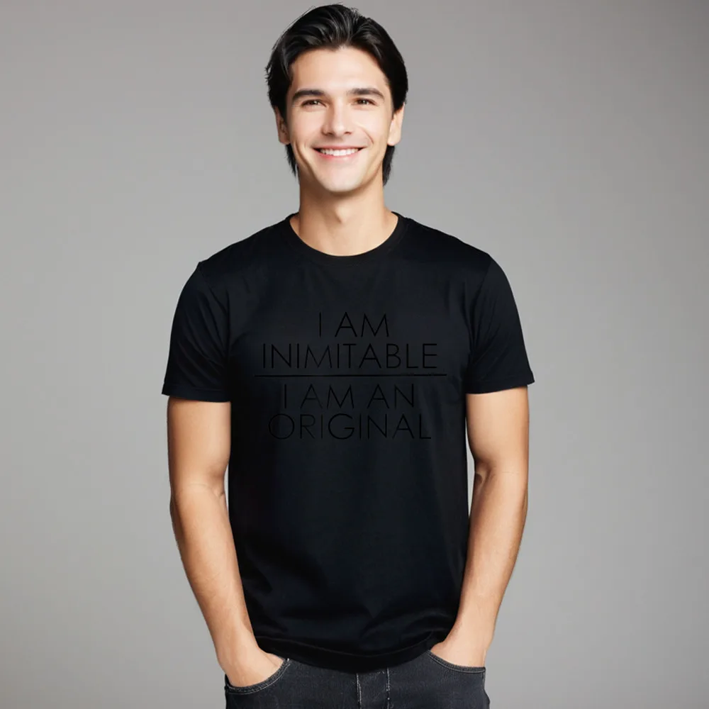 I am Inimitable I am Thanksgiving Day 100% Cotton O-Neck Tops Tees Short Sleeve Print Tee-Shirts Latest Cool T-Shirt
