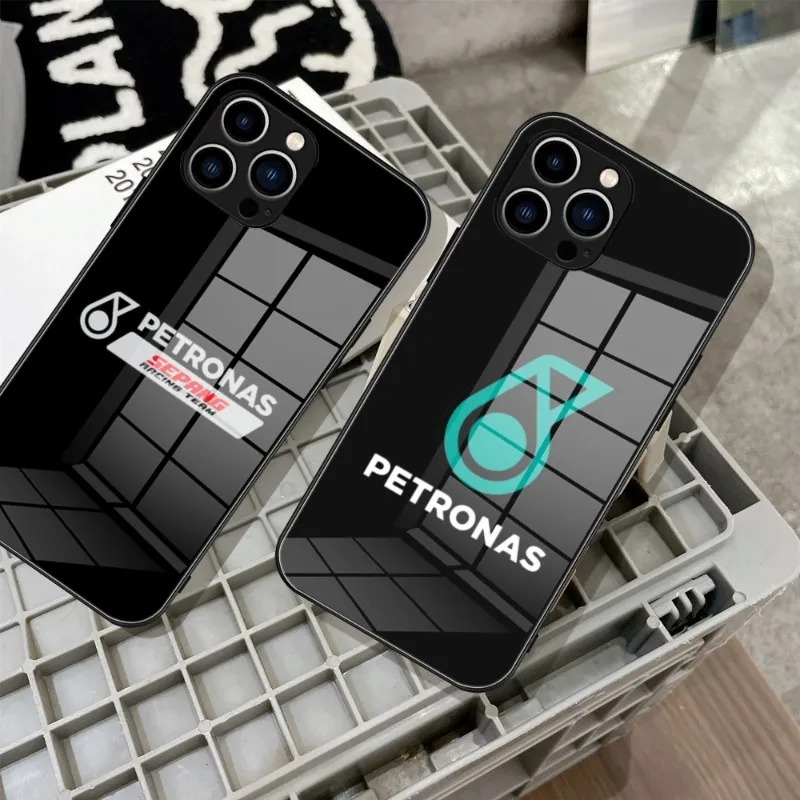 Petronas Oil Company Phone Case Tempered Glass For IPhone 14 13 11 12 Pro 8 7 Plus X 13 Pro MAX XR XS MINI SE 2020 Covers