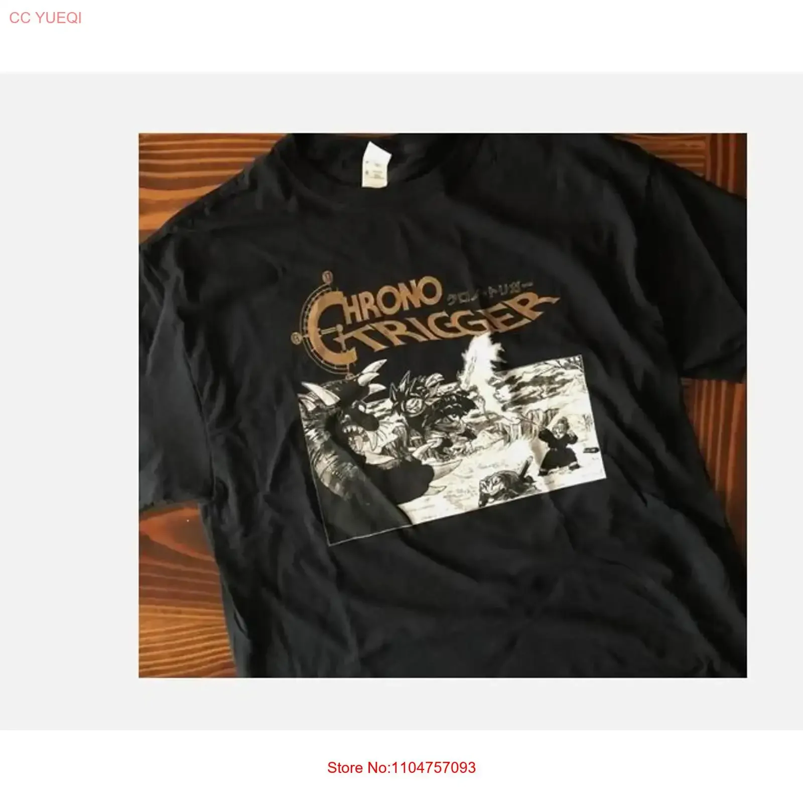 Camiseta Chrono Trigger vintage lavada, macia, casual, elegante, para uso diário, versátil, com estampa gráfica, confortável.