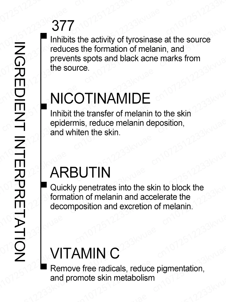 Rimozione lentiggine essenza sbiancante liquido decompound melanina dissolvenza macchie scure trattamento Melasma illuminare migliorare il tono della pelle opaca 377