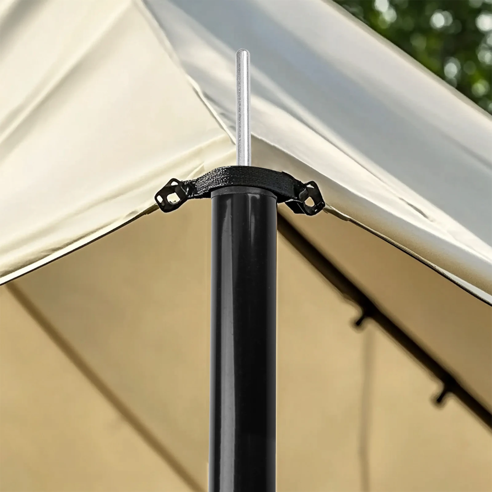 2 m/1,86 m Set mit 2 Teleskop-Zeltstangen, verstellbare Stahlstangen für Sonnenschutz, Plane, Überdachung, Camping, Wandern, Wandern, leicht – Detail 21