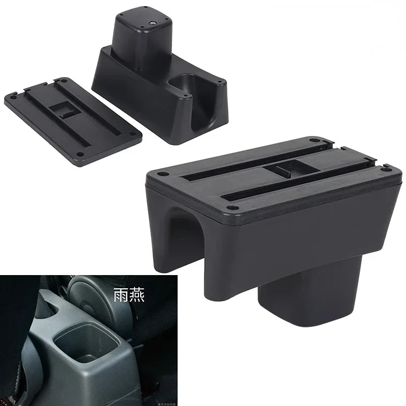 New Storage Box For Suzuki Swift armrest box Interior Parts Car  With Retractable Cup Hole Large Space Dual Layer USB