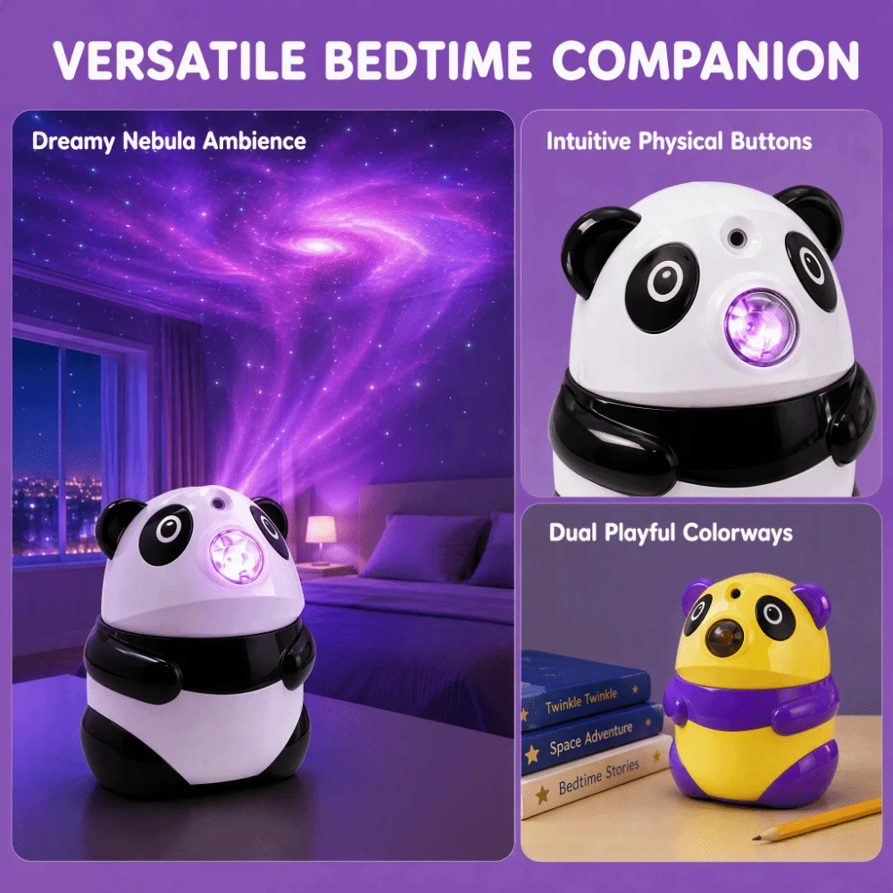 Creative Starry Sky Projector Night Light Soft Starry Patterns Portable Night Light Compact Cartoon Design Star Projection Light