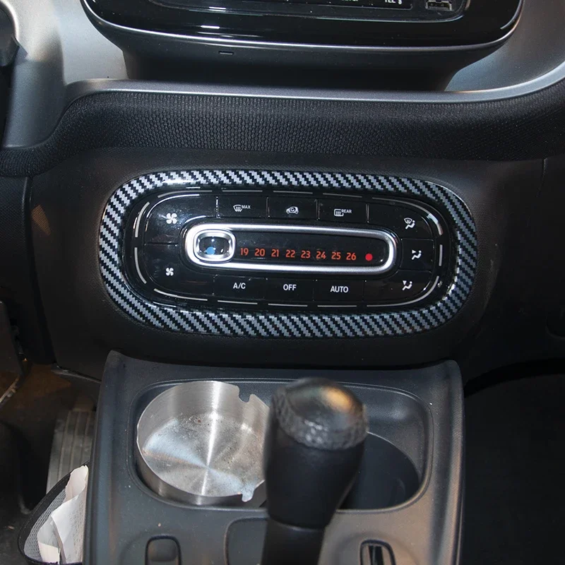 For Mercedes Smart 453 Fortwo Forfour W453 Dashboard A/C Adjust Panel Decoration Frame Car Interior Accessories Trim Cover