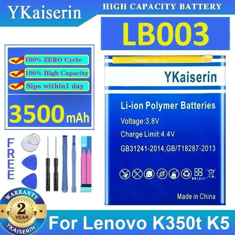 

For Lenovo K350t K5 3500Mah LB003 High Capacity Mobile Phone Battery