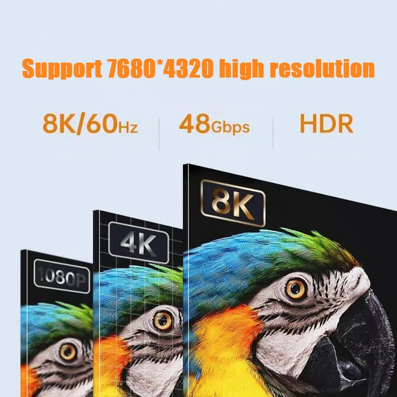 8K HDMI 2.1 Cable 48Gbps High Speed HDMI Cable Cord  8K@60Hz 4K@144Hz Thin HDMI Cord For Playstation Xbox Samsung TVs Laptop