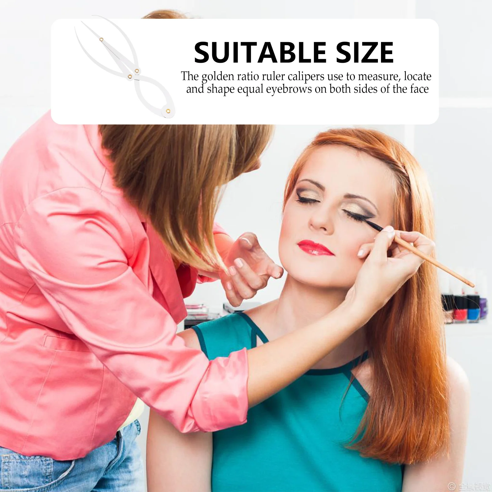 

1 pc Eyebrow Positioning Ruler Golden Ratio Measuring Tool For Symmetrical Brows Portable Brow Shaping Stencil Makeup Guide