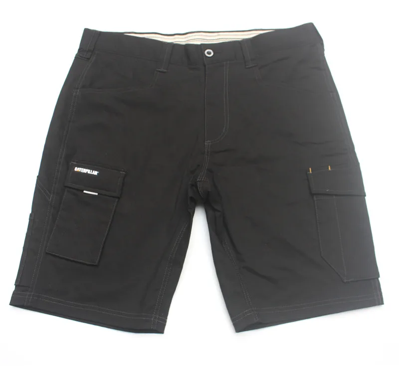 

Loose Straight Leg Cotton Workwear orts Outdoor Casual Men's Five-Quarter Pants Taped Waist Elastic Micro Stretch