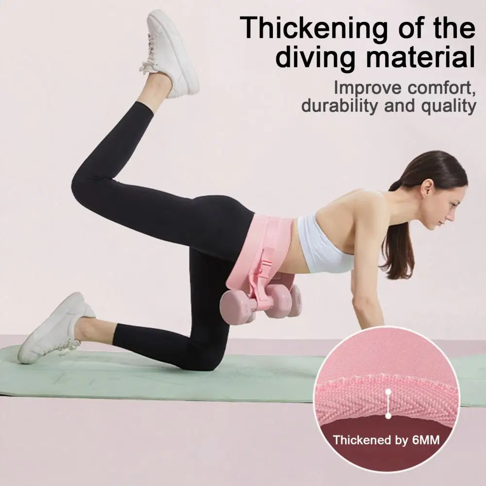 Plank Support Sports Belt Glute Bridge Workout Strap Portable Thrust Belt Dumbbells Set for Home Gym Workouts for Men for Butt image 6
