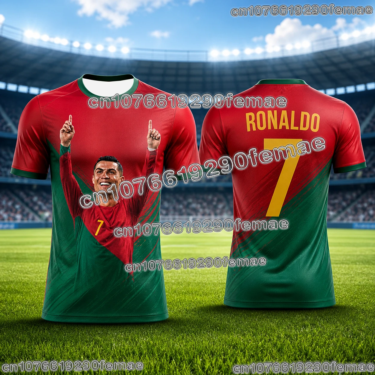 Ronaldo Football Jersey For Men Comfortable Quick Dry Soccer Sportswear For Fans Gym Training Running And Daily Outfit